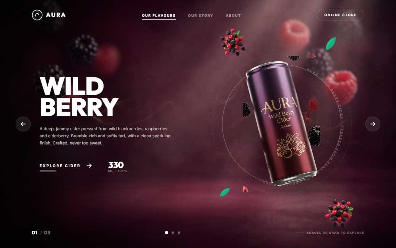 AURA — Studio Carousel website