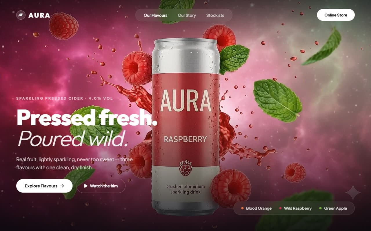 AURA — Cinematic Film website