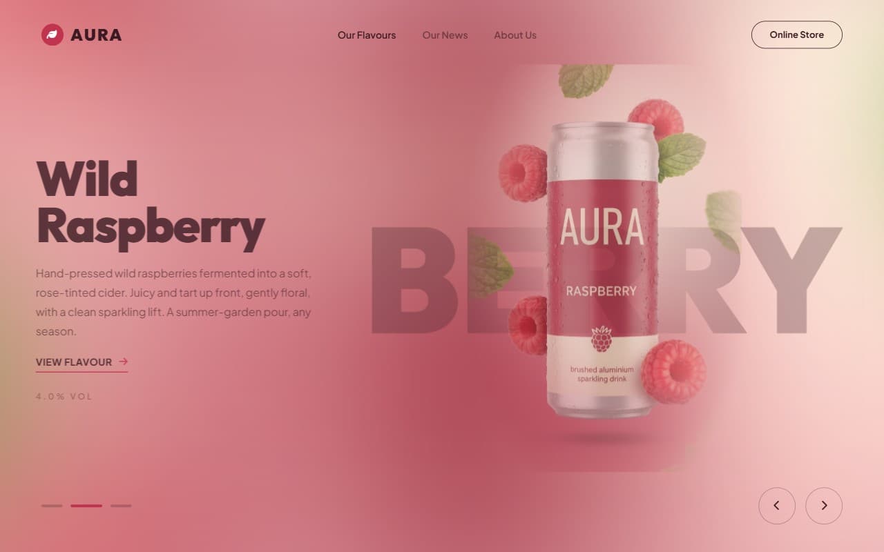 AURA Cider website